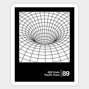 808 State / Minimalist Graphic Artwork Design Sticker